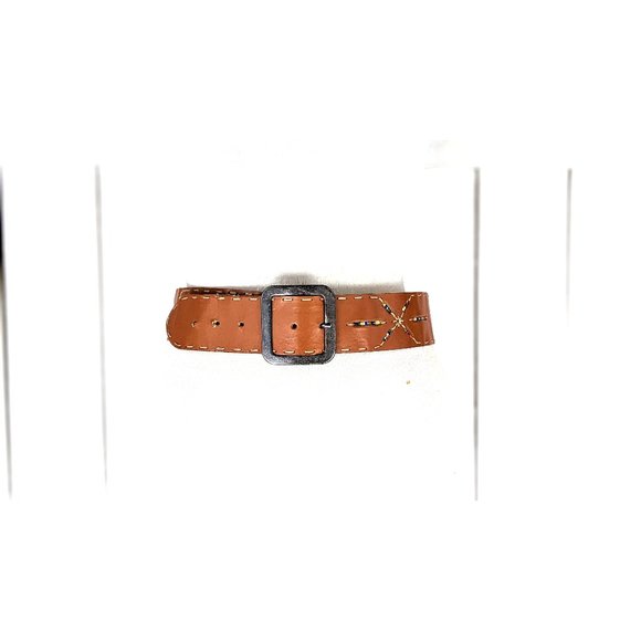 Vintage The Limited wide brown leather boho beaded belt - Picture 1 of 6
